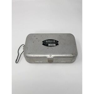 Vintage UMCO P-9 Aluminum Tackle Box Double Sided Small Fishing Tackle Box